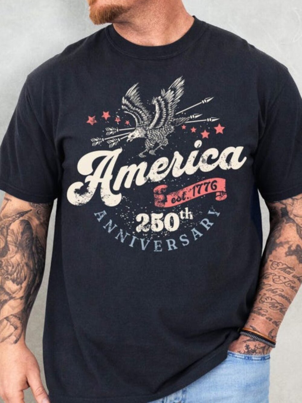 250th Anniversary USA Shirt - Retro 4th of July Tee